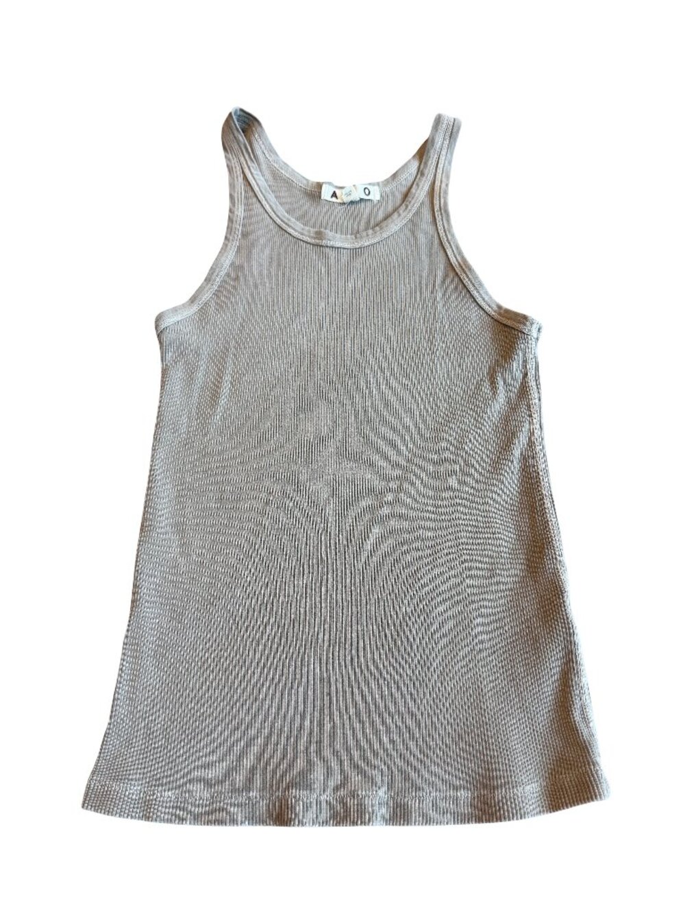 AMO Beige Ribbed Tank Top